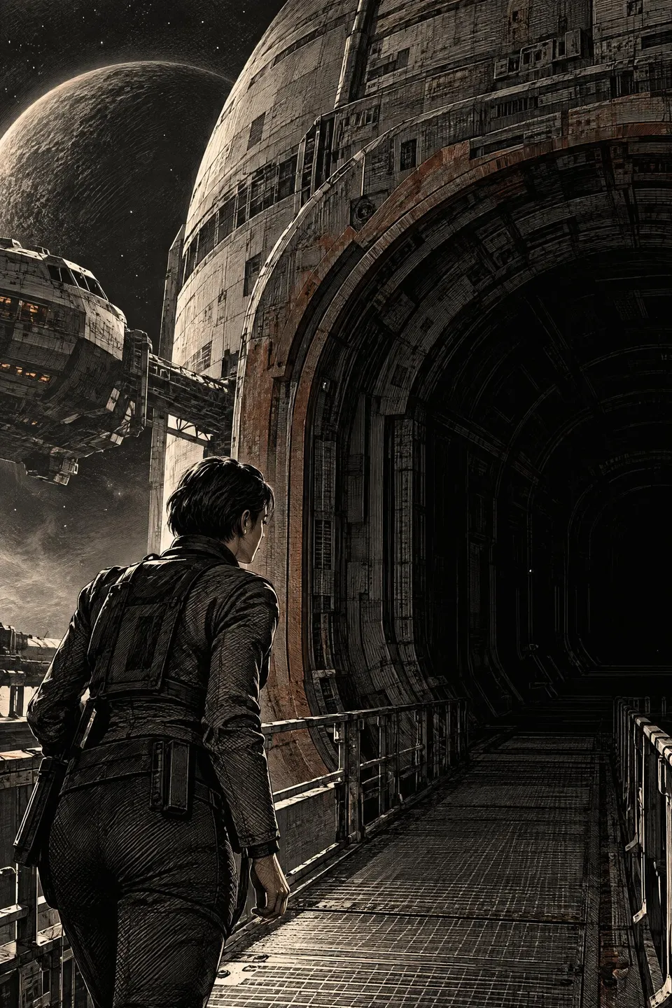 Ingvar Tench moves toward the dark interior of Transtromer.