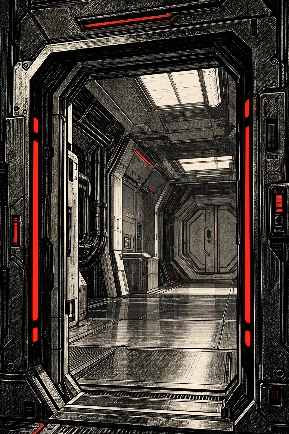 The ark doorway stands empty before the encounter.